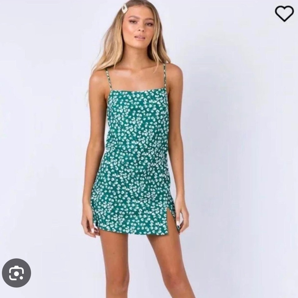 Princess Polly jade basin dress